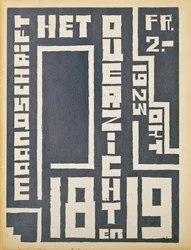 Cover for a 1923 issue of the magazine "Het Overzicht", 1923