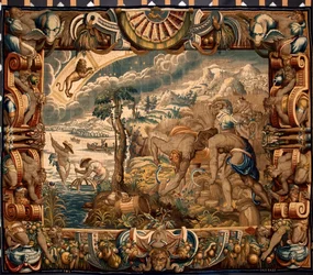 Month of August: The Harvest Tapestry by Jan Raes made by the manufactures of Brussels. 17th century Genes, Musei di Strada Nuova