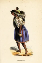 Native American Woman of Quito, Ecuador