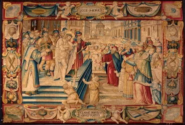 Passion of Christ: Jesus Presented to the Crowd (Tapestry, 16th century, Brussels)