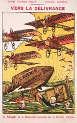 Poster advertising the Parti Ouvrier Belge (Belgian Workers Party) pre 1914