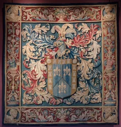 Tapestry with the De Nagera Family Coat of Arms. Master AL. Ca 1550