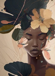 Serene Floral Portrait