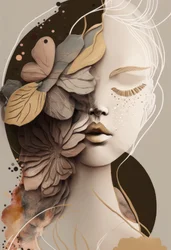 Serene Floral Portrait