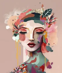Vibrant Floral Portrait