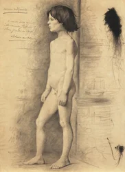 Nude Study of a Boy in Profile