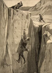 A Tourist Hanging in a Crevasse in the Alps, from 