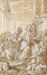Saint Carlo Borromeo among the Plague Sufferers