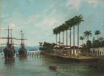 Port of Santos, SP (viewed from the right), 1890