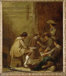 Card players in a pub