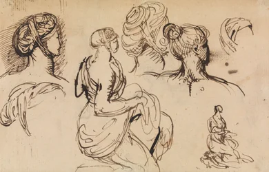 Figure Study of Women and Their Hairstyles