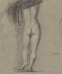 Rear View Study of a Nude Figure