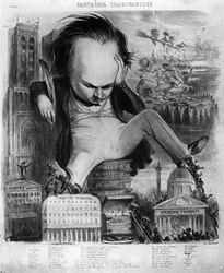 Caricature of Victor Hugo (1802-85) from 