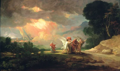 Lot Fleeing from Sodom