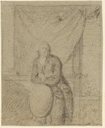 Portrait of a Man Standing in Front of Window