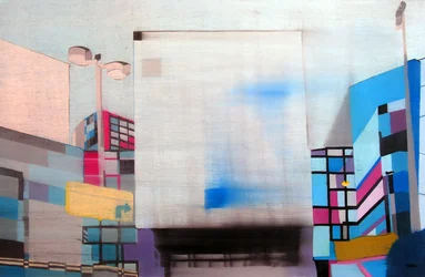 Downtown L.A. Through Car Window, 2003