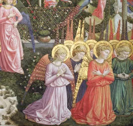 Angels in a Heavenly Landscape, the Left Hand Wall of the Apse, from the Journey of the Magi Cycle in the Chapel c.1460 (detail)