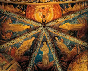 Vault of Apse of Church of Saint Francis Painted with Saints