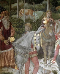 The Journey of the Magi. Detail representing Joseph Patriarch of Constantinople between 1261 and 1276