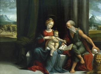 Madonna and Child and St. Jerome