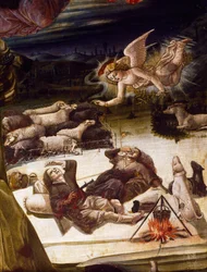 An angel and shepherds (detail)