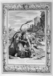 Achelous in the Shape of a Bull is Vanquished by Hercules