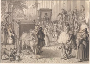 Beginning of a wedding procession of a Lutheran couple