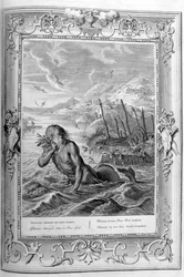 Glaucus turned into a sea god, 1733