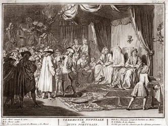 Jewish Wedding in the Jewish Portuguese Community (engraving)