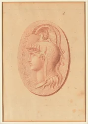 One of Four Studies after Cameos, Three with Classical Profile Portraits and One with a Fragmentary Relief of Cupid and Two Lions Drawing a Chariot