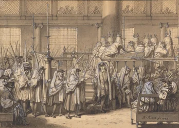Procession with Palm Branches during the Feast of Tabernacles in the Portuguese Synagogue in Amsterdam