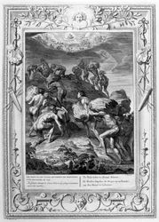 The giants attempt to scale Heaven by piling mountains upon one another, 1733
