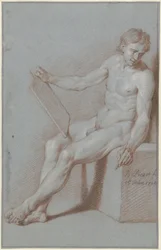 Seated Academic Nude, as Draftsman