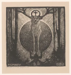 Kneeling Figure Before the Appearance of a Deer (The Vision of St. Hubertus)
