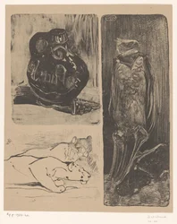 Vase, Lionesses, and a Vulture