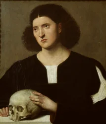 Portrait of a Young Man with a Skull, c1510-1515