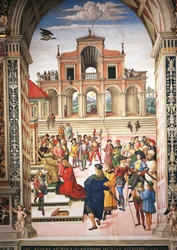 Enea Silvio Piccolomini being made poet laureate by Emperor Frederick III (detail)