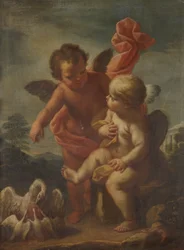 Cupids with Geese