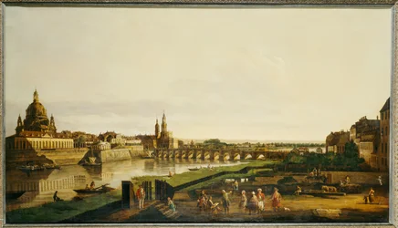 A View of Dresden from the Right Bank of the River Elbe Above the Augustusbrucke