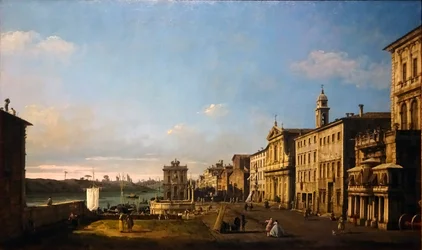 View of the Via di Ripetta in Rome, 1742–1744