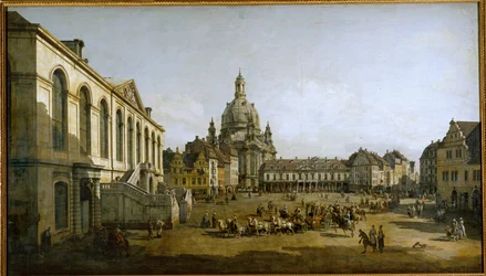 Neumarkt in Dresden, Germany, Seen from the Judenhof, the Jews