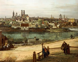 View of Munich from Haidhausen with the River Isar in the Centre (detail)