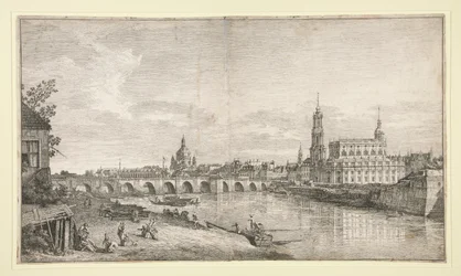 View of the Bridge at Dresden over the Elbe