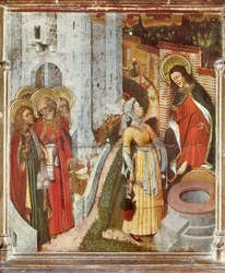 Jesus and Samaritan woman (detail)