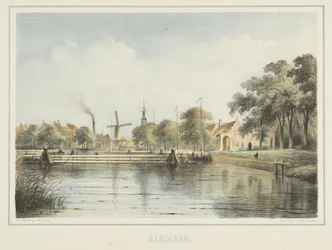 View of the Floating Bridge in Alkmaar