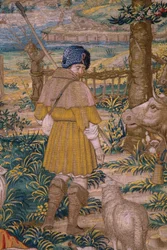 Series The Foundation of Rome: Faustulus meets Romulus and Remus. 1525-1530. (detail)