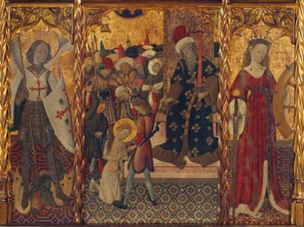 Saint Michael, Martyrdom of Saint Eulalia and Saint Catherine