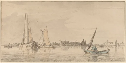 River with Town