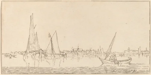River with Town