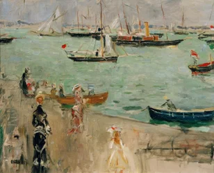 View of the Solent (Isle of Wight) or Marine in England
